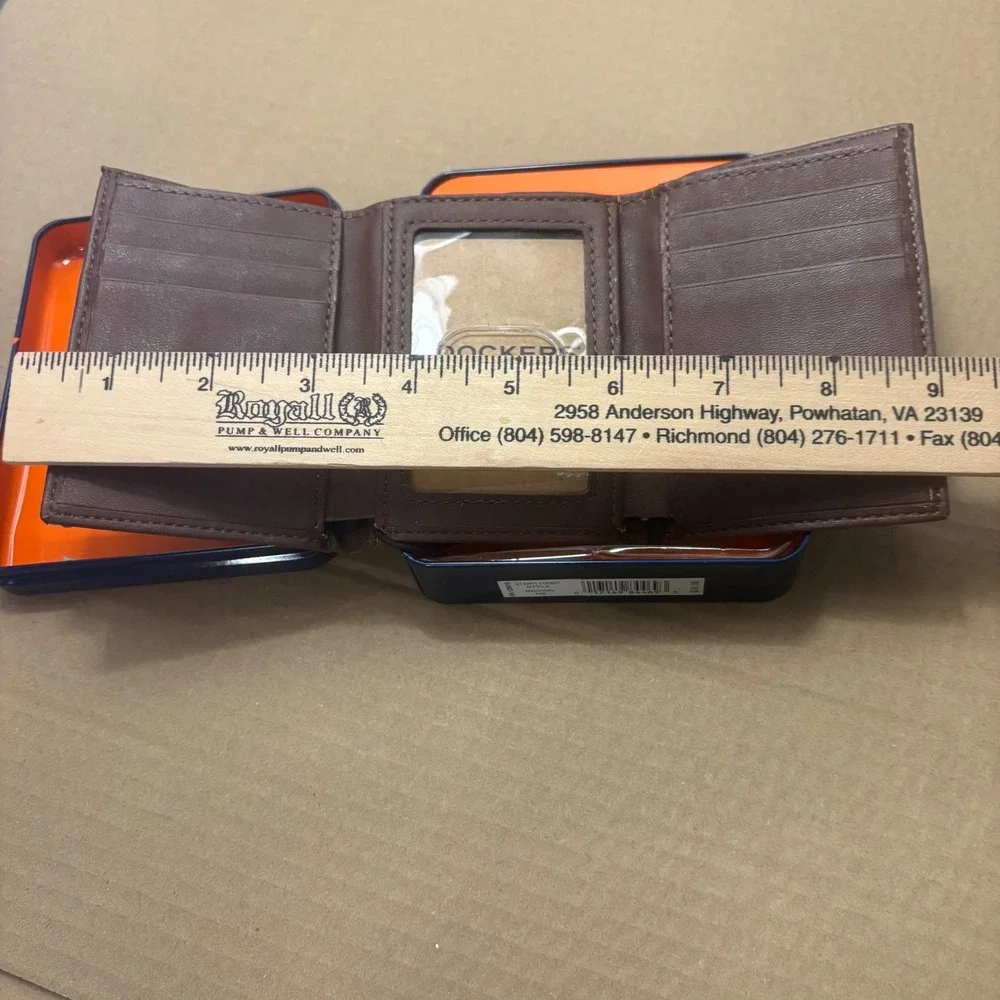 Dockers Brown Trifold Wallet For Men With Gift Box Anchor New Style‎